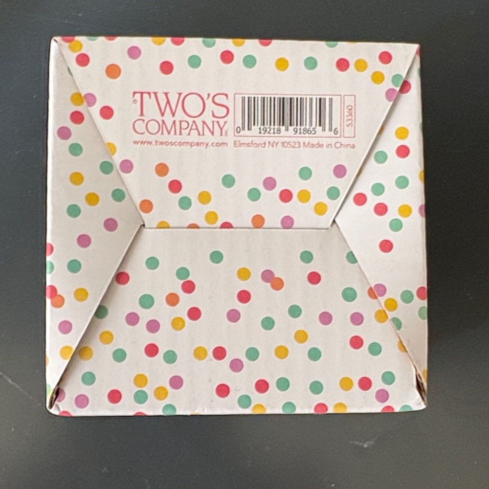 New In Box Two's Company Porcelain Birthday Cake Candleholder - Multicolor - Picture 5 of 5
